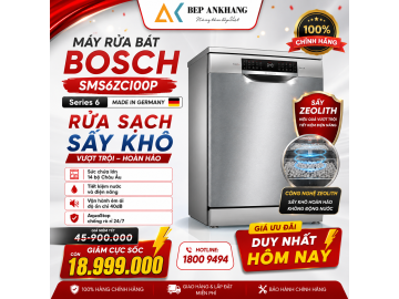Máy rửa chén bát Bosch serie 6 SMS6ZCI00P - Model mới nhất năm 2025